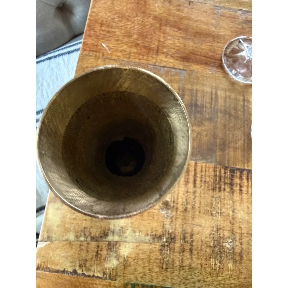 Brass Etched Bud Vase Gold Vintage Brass Decorative